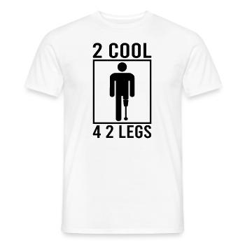 Handicapped Wheelchair Cyborg Leg Arm Amputee - Männer T-Shirt - Weiß - Vorne - AI Model Male 178 dark (178cm)
