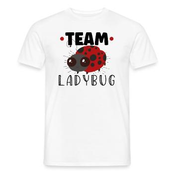 Coccinelle Coccinelle Entomologie Insectes - T-shirt homme - blanc - Devant - AI Model Male 178 dark (178cm)