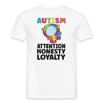 Sensibilisation à l’autisme Maladie autistique Poison autistique - T-shirt homme - blanc - Devant - AI Model Male 178 dark (178cm)