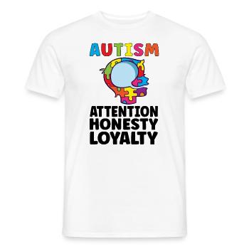 Sensibilisation à l’autisme Maladie autistique Poison autistique - T-shirt homme - blanc - Devant - AI Model Male 178 dark (178cm)
