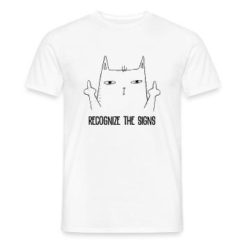 Erkenne die Zeichen - Männer T-Shirt - Weiß - Vorne - AI Model Male 178 dark (178cm)