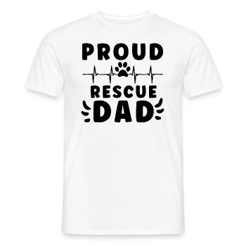 DOG RESCUE ANIMAL RIGHTS RESCUE DOG ADOPTION - Männer T-Shirt - Weiß - Vorne - AI Model Male 178 dark (178cm)