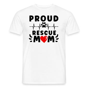 DOG RESCUE ANIMAL RIGHTS RESCUE DOG ADOPTION - Männer T-Shirt - Weiß - Vorne - AI Model Male 178 dark (178cm)