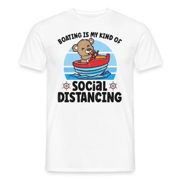 Voilier Voilier Bateau Kid Enfant Yacht Bateau - T-shirt homme - blanc - Devant - AI Model Male 178 dark (178cm)