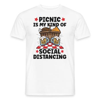 Picnic Lover Pique-Panier de nourriture Date de pique- - T-shirt homme - blanc - Devant - AI Model Male 178 dark (178cm)