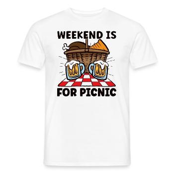 Picnic Lover Pique-Panier de nourriture Date de pique- - T-shirt homme - blanc - Devant - AI Model Male 178 dark (178cm)