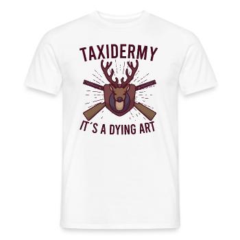 Funny taxidermist taxidermy hunting trophy - Men's T-Shirt - white - Front - AI Model Male 178 dark (178cm)