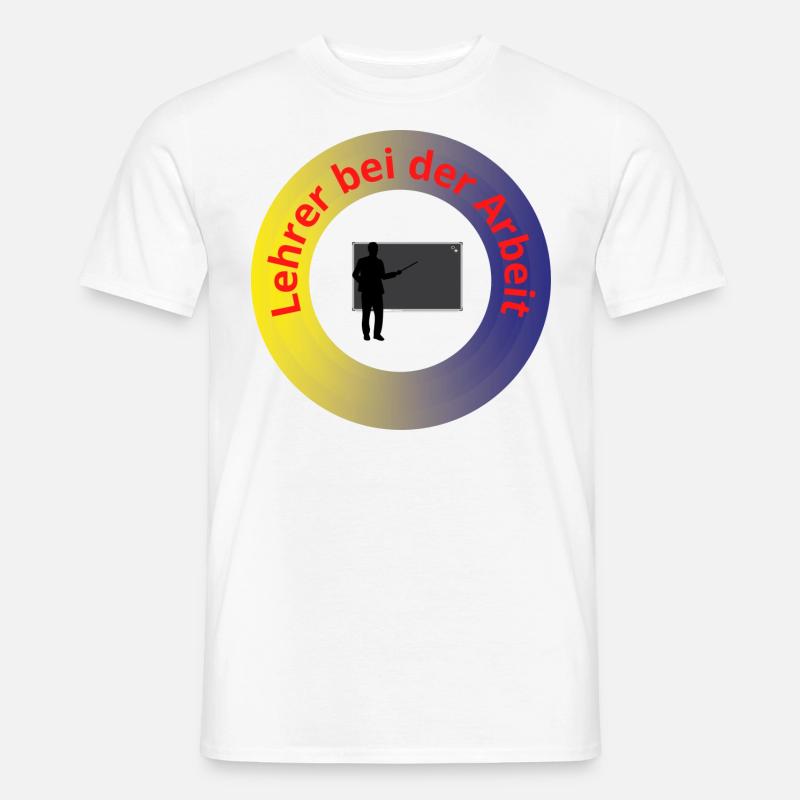 Lehrer bei der Arbeit - Männer T-Shirt - Weiß