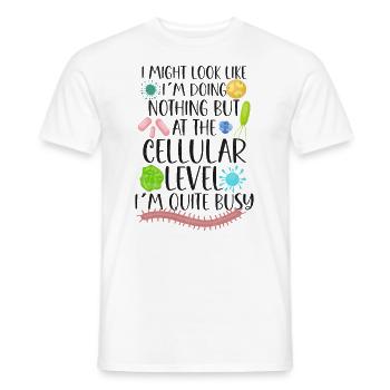 Microbiologiste Laboratoire de microbiologie Staphylocoque Biologie - T-shirt homme - blanc - Devant - AI Model Male 178 dark (178cm)