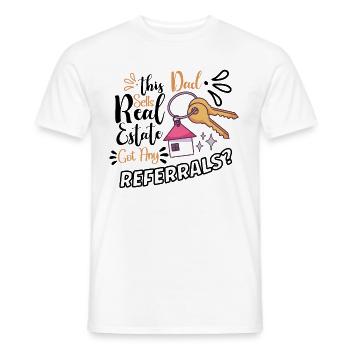 Real Estate Agent Realtor Home Closing Investor - Men's T-Shirt - white - Front - AI Model Male 178 dark (178cm)