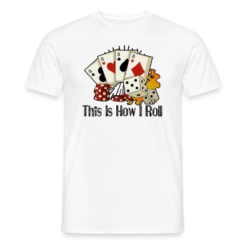 Poker Casino Poker Player Gambling Roulette Gift - Männer T-Shirt - Weiß - Vorne - AI Model Male 178 dark (178cm)
