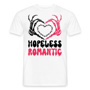 Hoffnungslos romantischer Herz-Spaß Halloween - Männer T-Shirt - Weiß - Vorne - AI Model Male 178 dark (178cm)