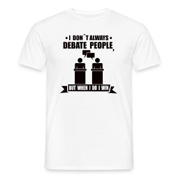 Debatte Rede Debattierer Redner Geschenkidee - Männer T-Shirt - Weiß - Vorne - AI Model Male 178 dark (178cm)