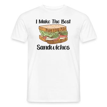 Sandwich Lover Pique-Nourriture Lover Petit déjeuner Cadeau - T-shirt homme - blanc - Devant - AI Model Male 178 dark (178cm)