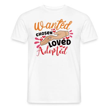 Funny Adoption Adoption Day Gifts - Men's T-Shirt - white - Front - AI Model Male 178 dark (178cm)