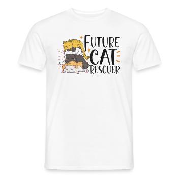Cat RESCUE ANIMAL RIGHTS RESCUE Cat ADOPTION - Men's T-Shirt - white - Front - AI Model Male 178 dark (178cm)