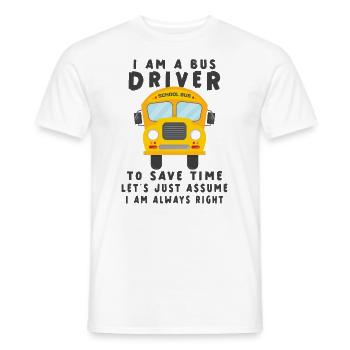 Funny School Bus Driver Appreciation Anniversary - Men's T-Shirt - white - Front - AI Model Male 178 dark (178cm)