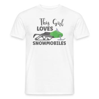 Snowmobile Snowmobile Winter Sports Gift Idea - Men's T-Shirt - white - Front - AI Model Male 178 dark (178cm)