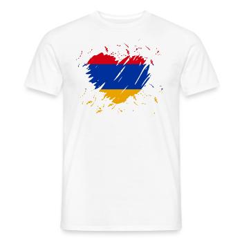 Armenien Herz - Männer T-Shirt - Weiß - Vorne - AI Model Male 178 dark (178cm)