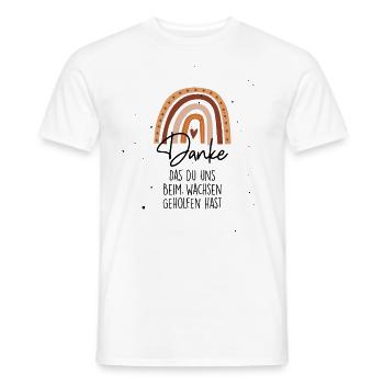 Thx das du uns beim Wachsen geholfen hast - Männer T-Shirt - Weiß - Vorne - AI Model Male 178 dark (178cm)
