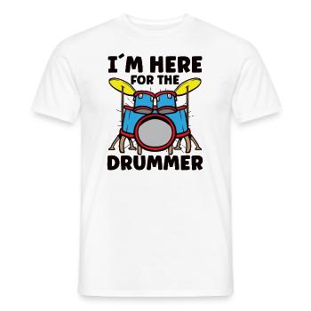 Batteur Batterie Musique Batterie Batterie - T-shirt homme - blanc - Devant - AI Model Male 178 dark (178cm)