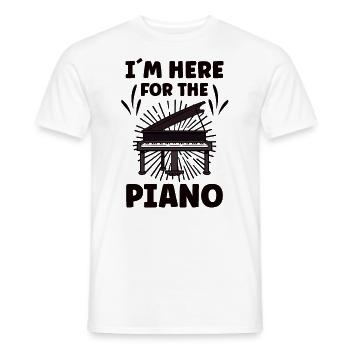 Piano Player Funny Piano Keyboard - Men's T-Shirt - white - Front - AI Model Male 178 dark (178cm)