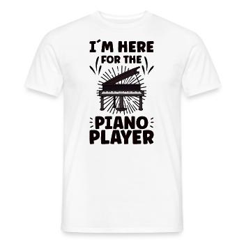 Piano Player Funny Piano Keyboard - Men's T-Shirt - white - Front - AI Model Male 178 dark (178cm)