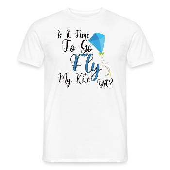 Kite Flying Kite Fan For Fite Flying Lovers - Men's T-Shirt - white - Front - AI Model Male 178 dark (178cm)