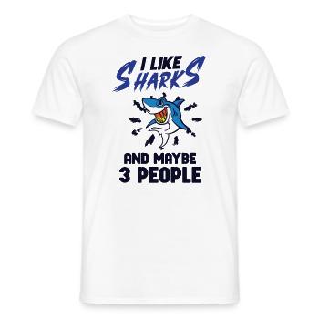 Requin Océan Predator Créature Marine - T-shirt homme - blanc - Devant - AI Model Male 178 dark (178cm)