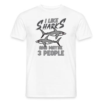 Requin Océan Predator Créature Marine - T-shirt homme - blanc - Devant - AI Model Male 178 dark (178cm)