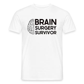 Brain Surgery Joke Brain Surgery Awareness Gift - Men's T-Shirt - white - Front - AI Model Male 178 dark (178cm)