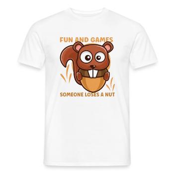 Drôle d’écureuil fan d’écureuil amant Chipmunk Addict - T-shirt homme - blanc - Devant - AI Model Male 178 dark (178cm)