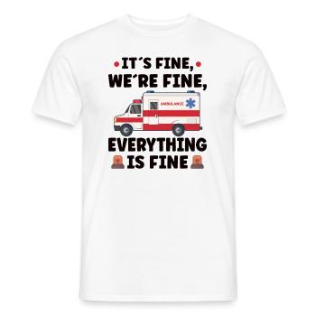 Sanitäter Erster Responder Krankenwagenfahrer - Männer T-Shirt - Weiß - Vorne - AI Model Male 178 dark (178cm)