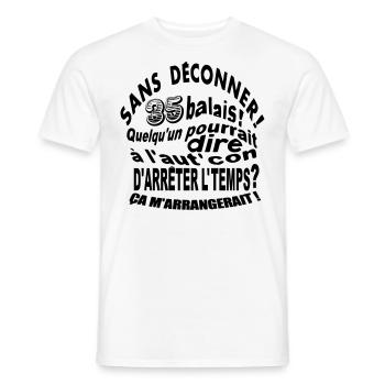 35 ans / anniversaire 35 ans / cadeau - T-shirt homme - blanc - Devant - AI Model Male 178 dark (178cm)