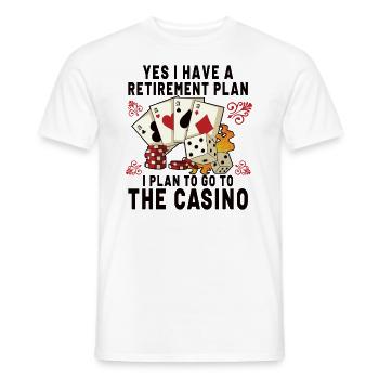 Poker Casino Joueur de Poker Jeu Roulette Cadeau - T-shirt homme - blanc - Devant - AI Model Male 178 dark (178cm)