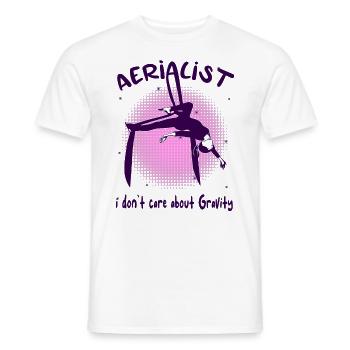 Aerial Silk Akrobatik Circus Aerialist - Männer T-Shirt - Weiß - Vorne - AI Model Male 178 dark (178cm)