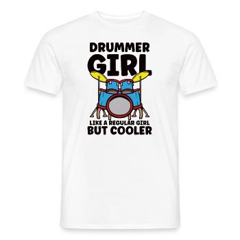 Drummer Drums Music Drum Set Drumming - Men's T-Shirt - white - Front - AI Model Male 178 dark (178cm)