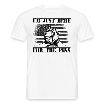 Armwrestler USA-Flaggen-Handdrücken - Männer T-Shirt - Weiß - Vorne - AI Model Male 178 dark (178cm)