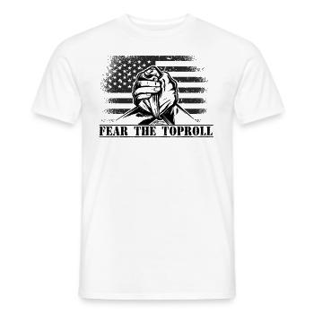 Armwrestler USA-Flaggen-Handdrücken - Männer T-Shirt - Weiß - Vorne - AI Model Male 178 dark (178cm)