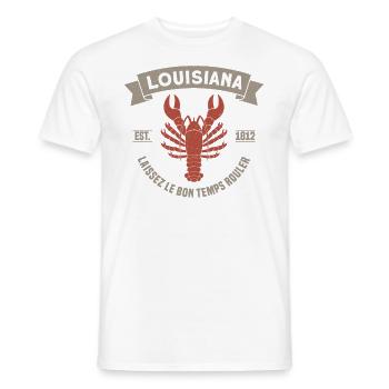 Louisiana Crawfish Boiler Crawfish Lobster Ec - Men's T-Shirt - white - Front - AI Model Male 178 dark (178cm)