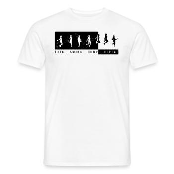 Fitness Roping - Jumping rope for women - Men's T-Shirt - white - Front - AI Model Male 178 dark (178cm)