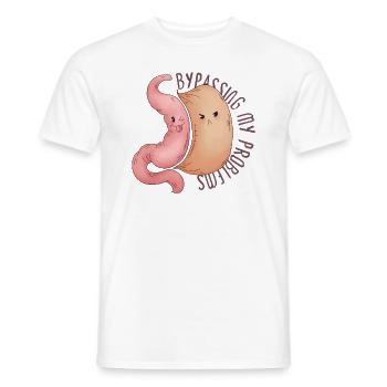 Gastrectomie à la manche Gastrectomie à la manche - T-shirt homme - blanc - Devant - AI Model Male 178 dark (178cm)