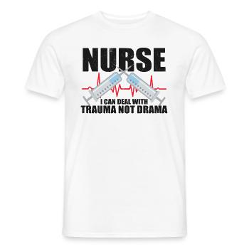 Nurse Nursing Clinic Paramedic - Men's T-Shirt - white - Front - AI Model Male 178 dark (178cm)