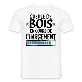 Gueule Bois Alcool Bière Whisky Cadeau - T-shirt homme - blanc - Devant - AI Model Male 178 dark (178cm)