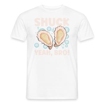 Oyster Lovers Funny Oyster Oyster Shucker - Men's T-Shirt - white - Front - AI Model Male 178 dark (178cm)