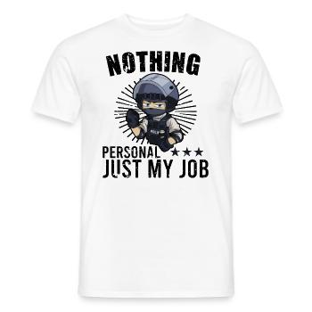 Police Cop Officer Police Office - Men's T-Shirt - white - Front - AI Model Male 178 dark (178cm)