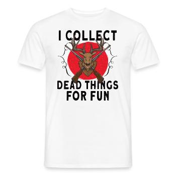 Drôle de trophée de chasse taxidermiste taxidermiste - T-shirt homme - blanc - Devant - AI Model Male 178 dark (178cm)