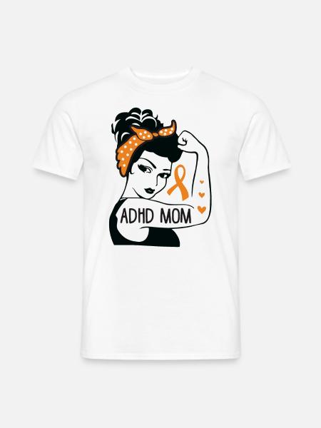 ADHD Mom For ADHD Awareness Month - Männer T-Shirt - Weiß