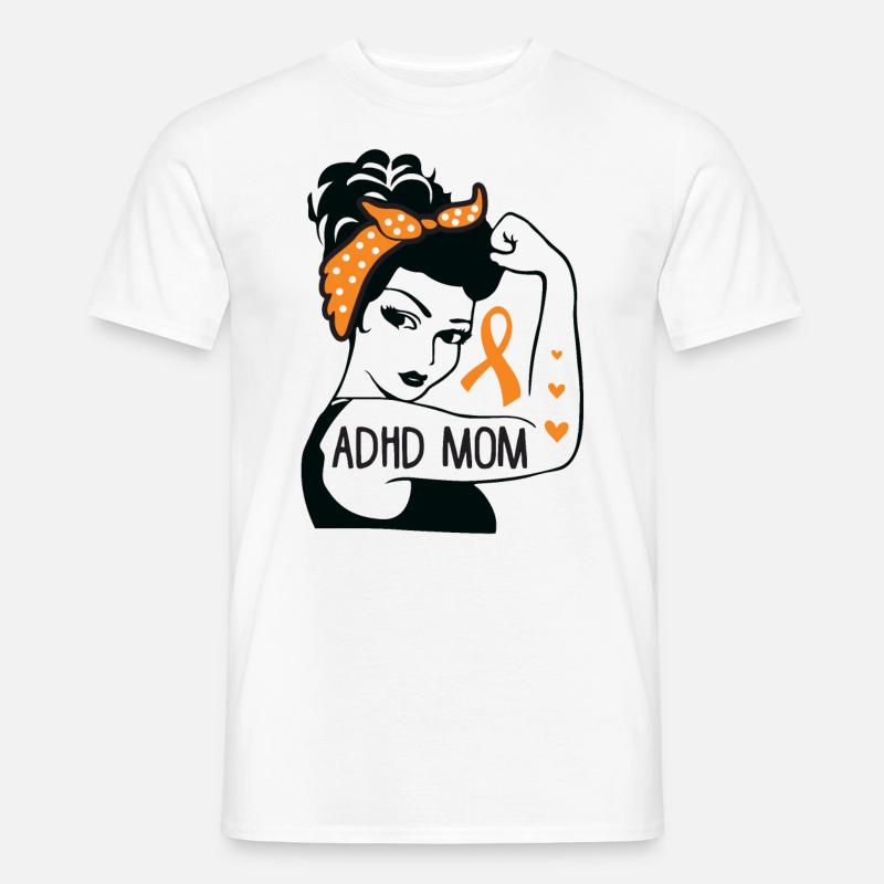 ADHD Mom For ADHD Awareness Month - Männer T-Shirt - Weiß