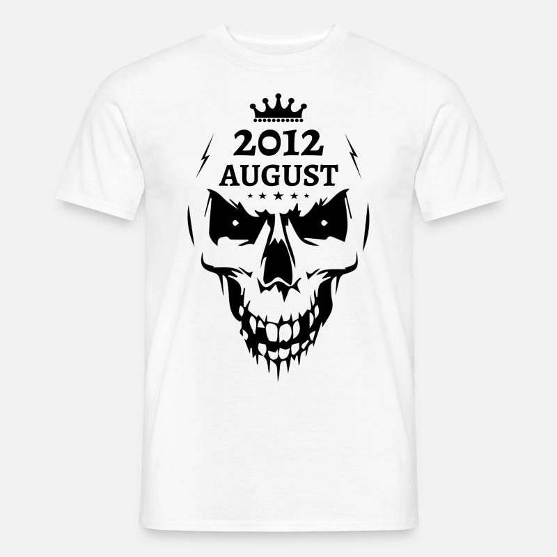August 2012 Totenkopf - Männer T-Shirt - Weiß